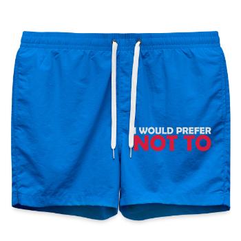 I prefer not to - Swim Trunks - cobalt blue - Front