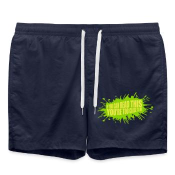 trop près de moi - Short de bain - bleu marine - Devant - AI Model Male 185 light (185cm)