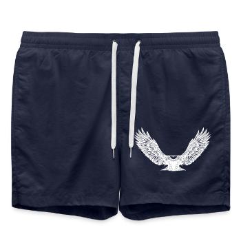 Eagles in flight for falconers and bird lovers - Swim Trunks - french navy - Front - AI Model Male 185 light (185cm)