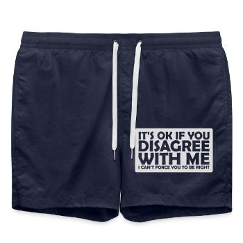 you disagree with me - Swim Trunks - french navy - Front - AI Model Male 185 light (185cm)