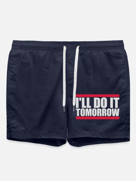 do it tomorrow Zitat - Badeshorts - French Navy