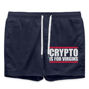 Crypto est pour les vierges - Short de bain - bleu marine - Devant - AI Model Male 185 light (185cm)