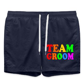 Team groom - Badeshorts - French Navy - Vorne - AI Model Male 185 light (185cm)