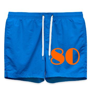 80 JAHRE. 80-JÄHRIGES JUBILÄUM. GEBURTSTAG 80 JAHRE. 80 - Badeshorts - Cobalt blue - Vorne
