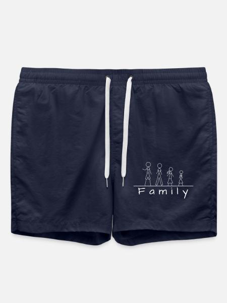 Stick figure family - Swim Trunks - french navy