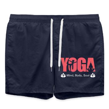 yoga - Short de bain - bleu marine - Devant - AI Model Male 185 light (185cm)