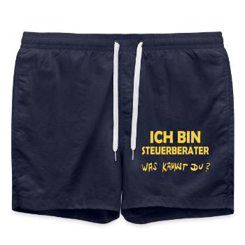 Steuerberater als Beruf - Badeshorts - French Navy - Vorne - AI Model Male 185 light (185cm)