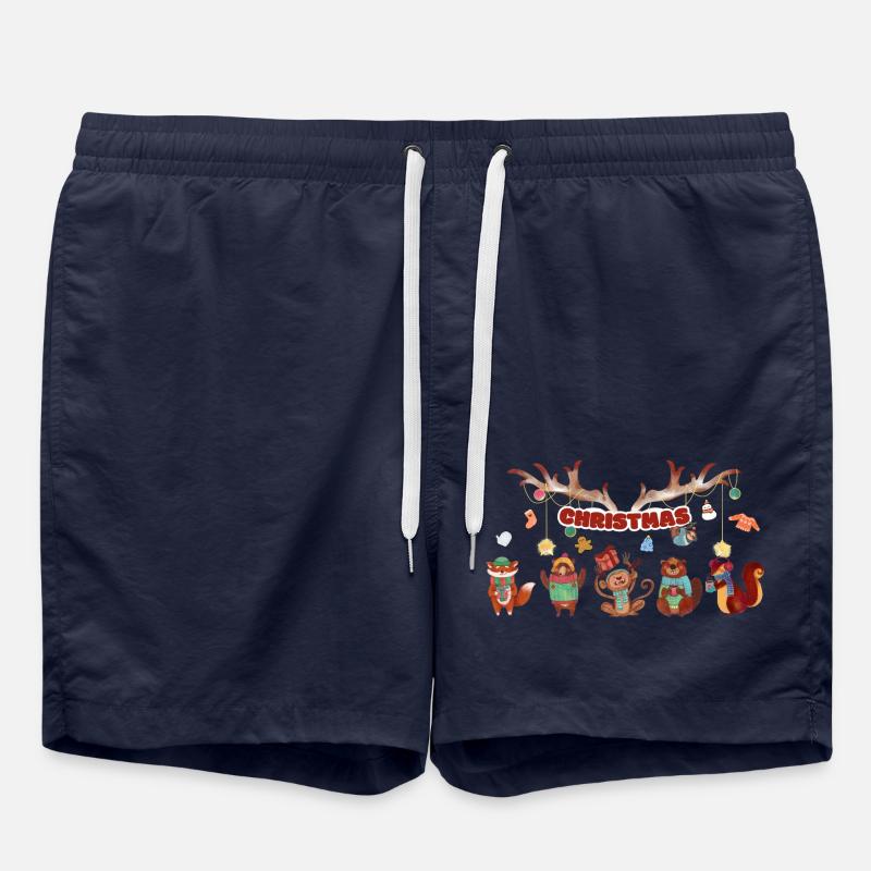 5 cute little animals - Swim Trunks - french navy