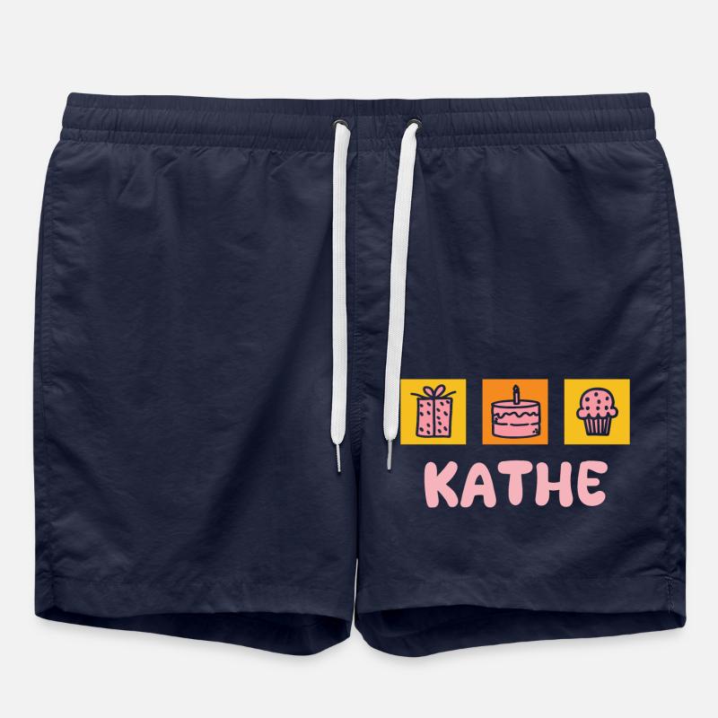 Prénom Käthe - Short de bain - bleu marine