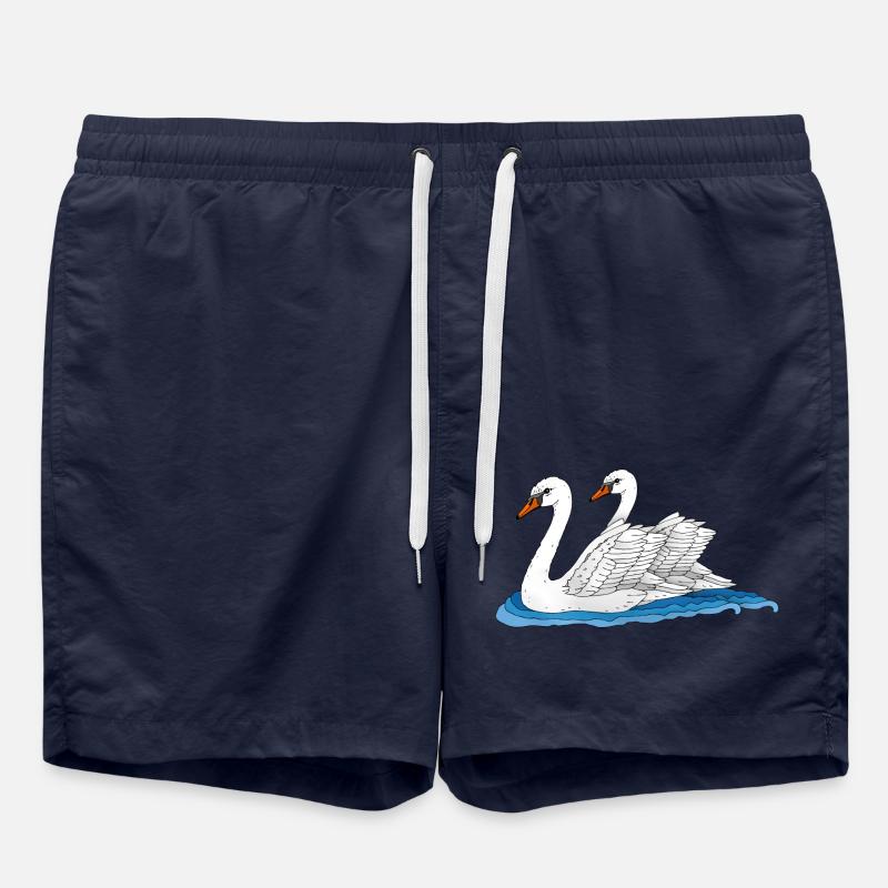 Vögel - Badeshorts - French Navy