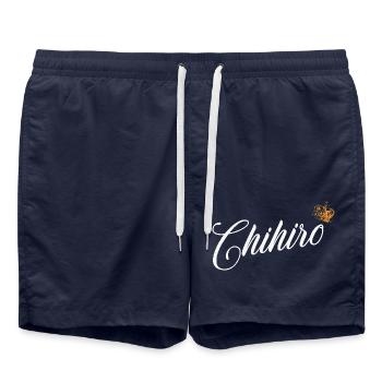 Chihiro Custom Name für Frauen Kinder Kleinkinder - - Badeshorts - French Navy - Vorne - AI Model Male 185 light (185cm)
