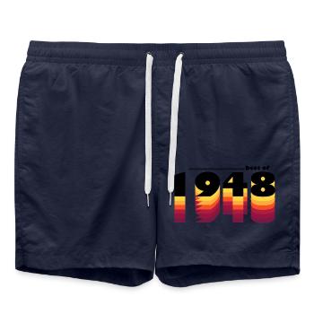 Best of 1948 - Celebrate 77 Years in Vintage - Swim Trunks - french navy - Front - AI Model Male 185 light (185cm)