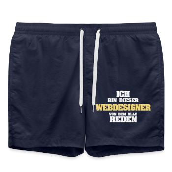 Concepteur de sites Web en tant que métier - Short de bain - bleu marine - Devant - AI Model Male 185 light (185cm)
