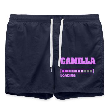 Camilla as a baby - Swim Trunks - french navy - Front - AI Model Male 185 light (185cm)