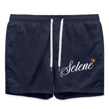 Selene Name für Frauen Kinder Kleinkinder - Selene Last - Badeshorts - French Navy - Vorne - AI Model Male 185 light (185cm)