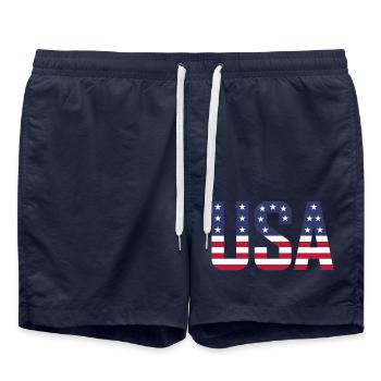 États-Unis Coloré - Short de bain - bleu marine - Devant - AI Model Male 185 light (185cm)