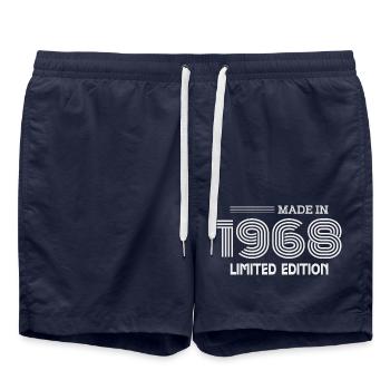 cadeau anniversaire 1968 idée cadeau 1968 - Short de bain - bleu marine - Devant - AI Model Male 185 light (185cm)