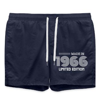 1966 Birthday Gift 1966 Gift Idea - Swim Trunks - french navy - Front - AI Model Male 185 light (185cm)