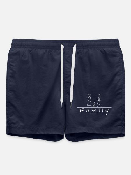 Stick figure family - Swim Trunks - french navy