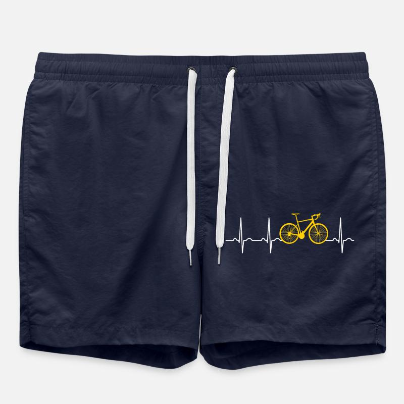 Fahrrad Herzschlag Ekg Rad - Badeshorts - French Navy