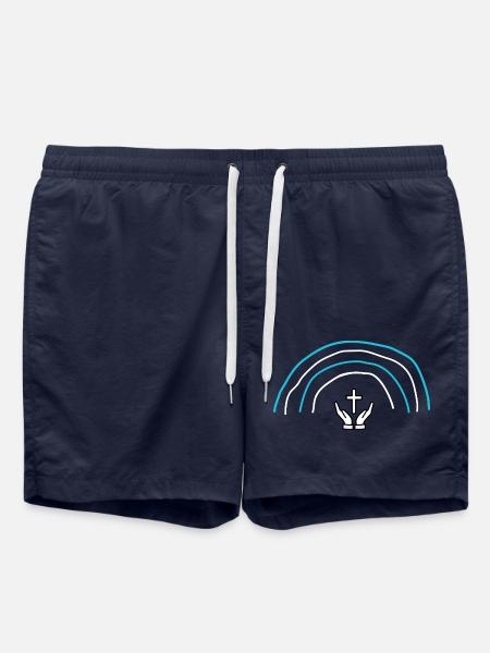 croix catholique irradiante - Short de bain - bleu marine