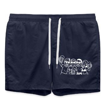 Party Crew Beer Vacation - Swim Trunks - french navy - Front - AI Model Male 185 light (185cm)