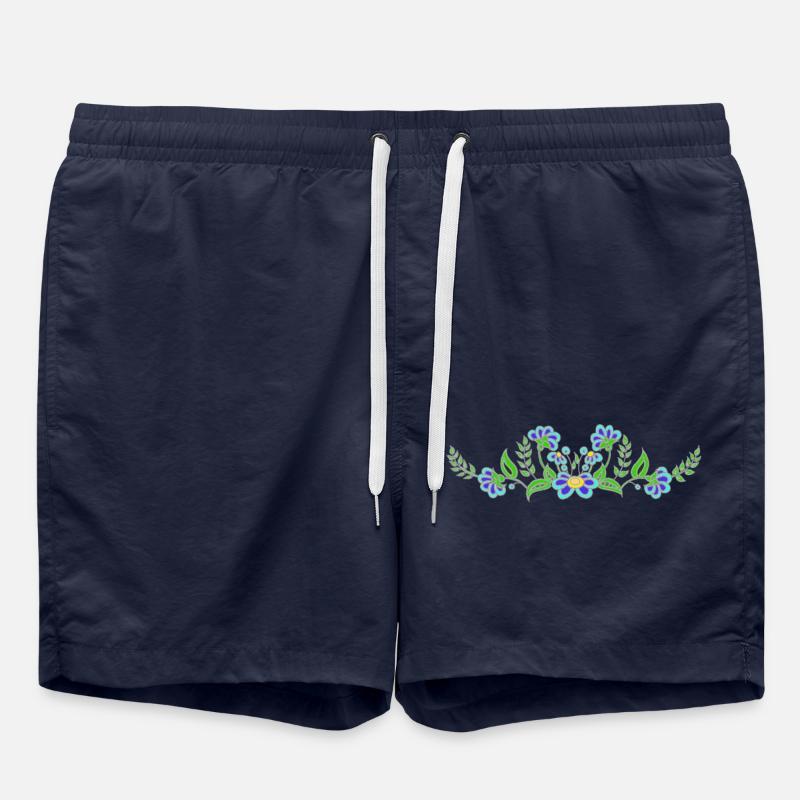blume blau - Badeshorts - French Navy