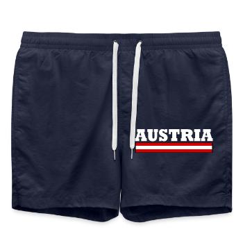 Austria - Badeshorts - French Navy - Vorne - AI Model Male 185 light (185cm)