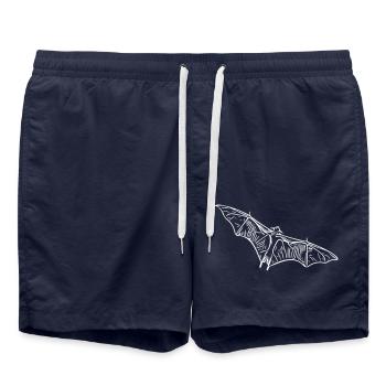 Chauve-souris de fruits - style vectoriel - Short de bain - bleu marine - Devant - AI Model Male 185 light (185cm)