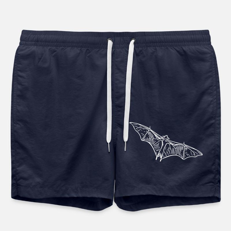Flughund Fledermaus - Vector Style - Badeshorts - French Navy