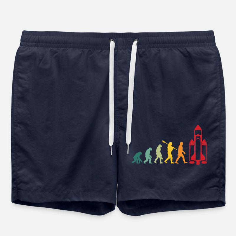 Cosmos Evolutions homme singe homme fusée - Short de bain - bleu marine
