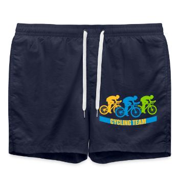 Cycling Team Fahrrad - Badeshorts - French Navy - Vorne - AI Model Male 185 light (185cm)