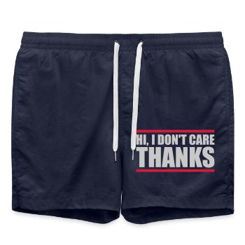 Hi I don't care - Swim Trunks - french navy - Front - AI Model Male 185 light (185cm)