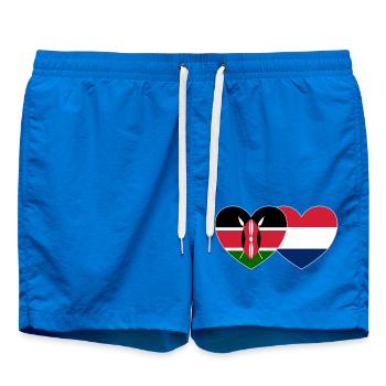 Kenya Holland Flag Heart - Swim Trunks - cobalt blue - Front