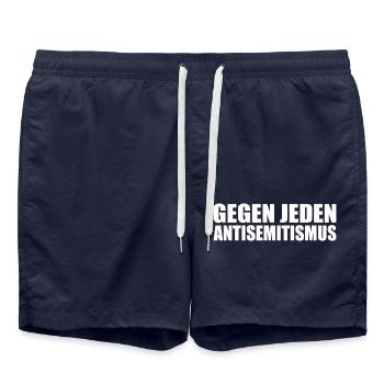 Gegen jeden antisemitismus - Badeshorts - French Navy - Vorne - AI Model Male 185 light (185cm)