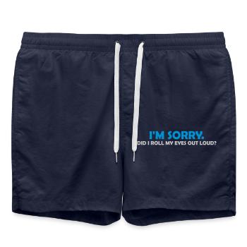 Roll My Eyes Out - Badeshorts - French Navy - Vorne - AI Model Male 185 light (185cm)