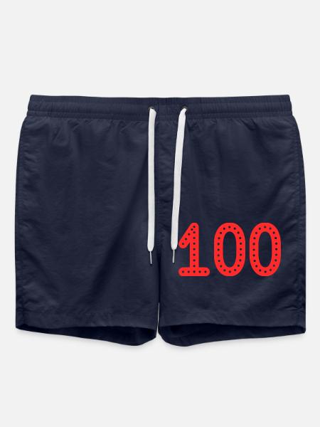 100 ANS. 100e ANNIVERSAIRE. ANNIVERSAIRE 100 ANS. - Short de bain - bleu marine
