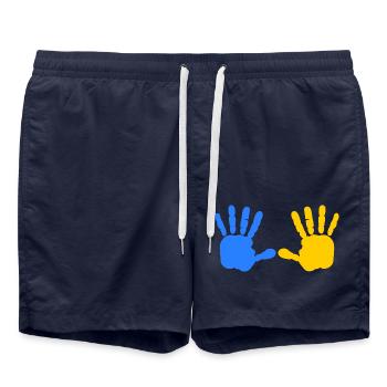Ukraine - Short de bain - bleu marine - Devant - AI Model Male 185 light (185cm)