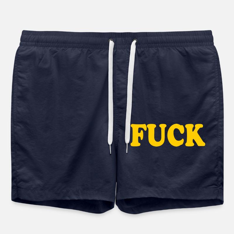 Fuck - Short de bain - bleu marine