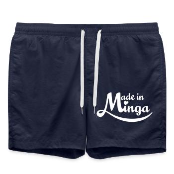 Made in Minga - für echte Münchner Kindl! - Badeshorts - French Navy - Vorne - AI Model Male 185 light (185cm)