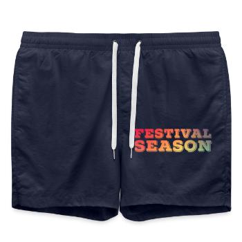 Festival Season feiern Musik hören auf Konzerten - Badeshorts - French Navy - Vorne - AI Model Male 185 light (185cm)