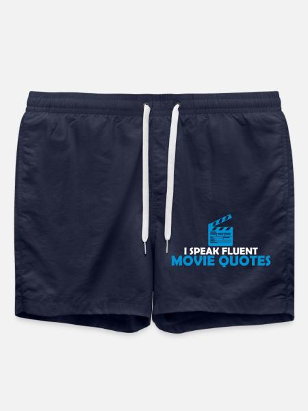 speak fluent movie quotes - Swim Trunks - french navy
