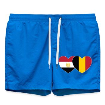 Egypte Belgique Drapeau Coeur - Short de bain - cobalt blue - Devant