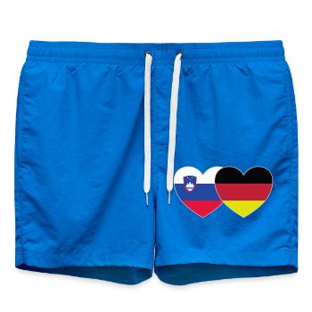 Slowenien Deutschland Flagge Herz - Badeshorts - Cobalt blue - Vorne