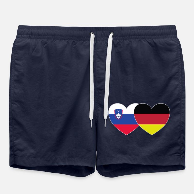 Slovénie Allemagne Drapeau Coeur - Short de bain - bleu marine