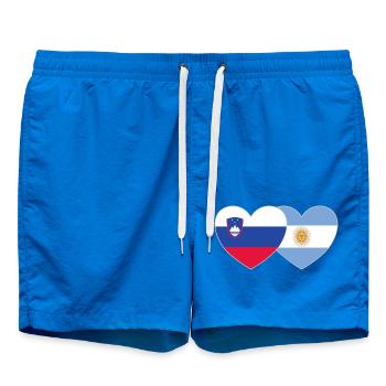 Slovénie Argentine Drapeau Cœur - Short de bain - cobalt blue - Devant