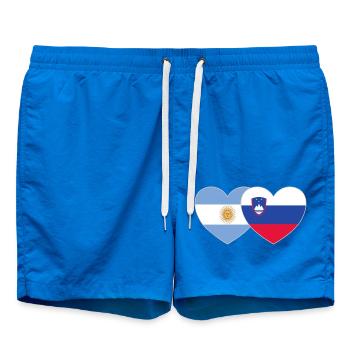 Argentine Slovénie Drapeau Cœur - Short de bain - cobalt blue - Devant