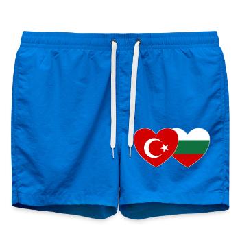 Turquie Bulgarie Drapeau Cœur - Short de bain - cobalt blue - Devant