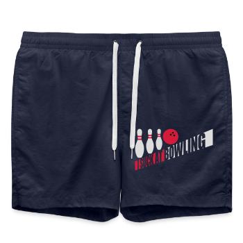 I suck at bowling - Swim Trunks - french navy - Front - AI Model Male 185 light (185cm)