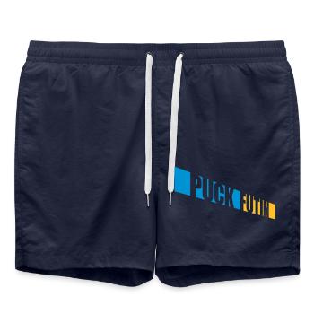 Conception du logo Puck Futin - Short de bain - bleu marine - Devant - AI Model Male 185 light (185cm)